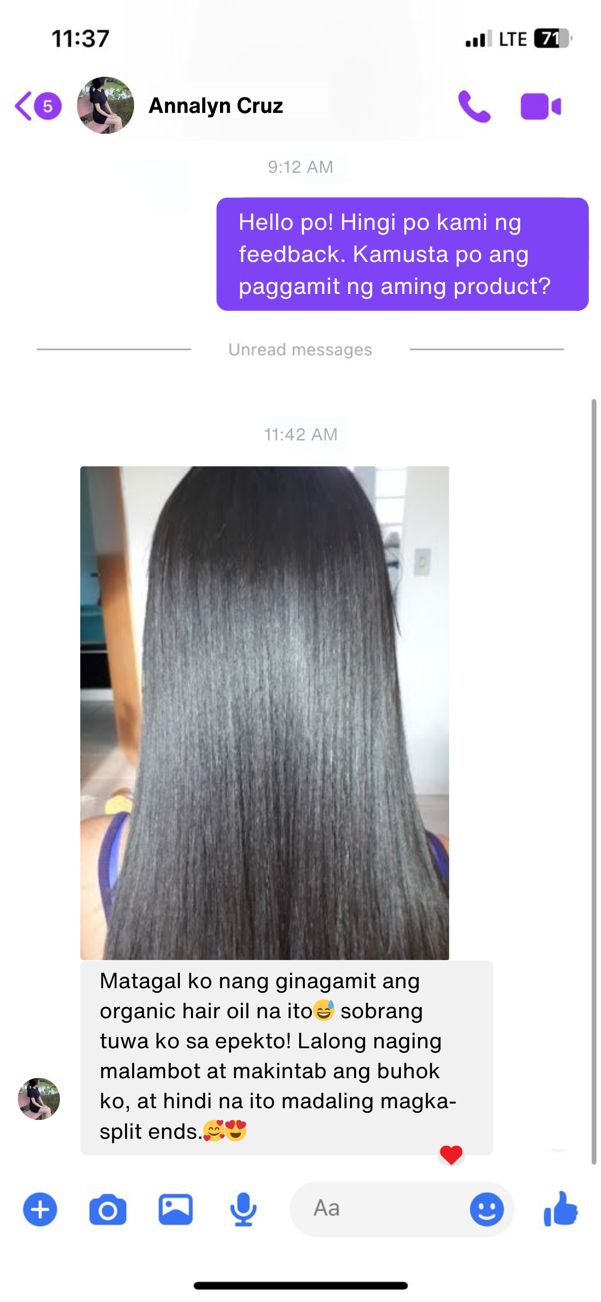 Organic Hair Oil