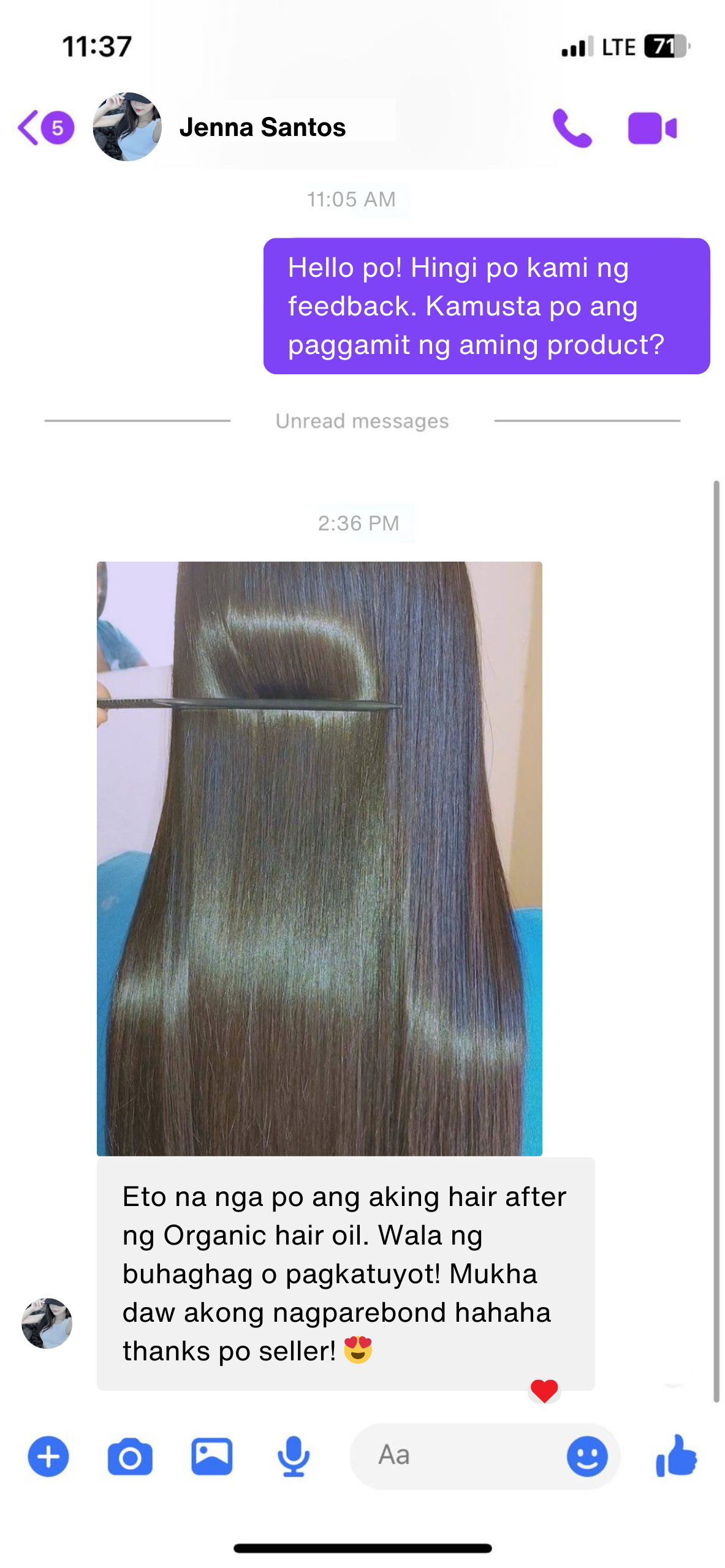 Organic Hair Oil